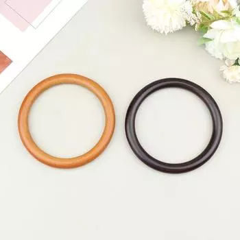 1 шт., круглая деревянная ручка для сумки, кольцо, ручки для сумки, сменные ручки для сумки «сделай сам», аксессуары для изготовления сумок ручной работы коричневый