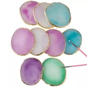 1 шт. круглая доска для маникюра, палитра для рисования камнями из смолы, гель для ногтей, цветная выставка, полка для практики, пластина для дизайна ногтей, палитра, советы белый