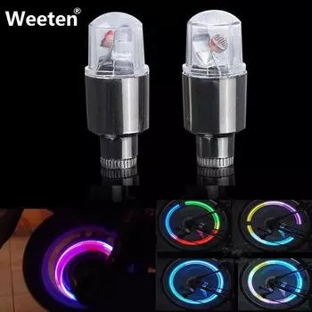 1 шт. круглая крышка клапана, светодиодная лампа для колеса, шины для автомобиля, мотоцикла, велосипеда YS 1Pcs разноцветный