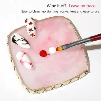 1 шт. круглая/квадратная окрашенная палитра гель-лака из натуральной смолы ониксовая демонстрационная доска держатель для практики нейл-арта инструменты своими руками