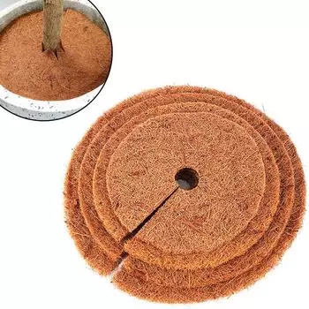 1 шт., круглая пленка для покрытия растений, натуральный коврик против сорняков, защита ствола дерева, увлажнение почвы в горшках, размер 20/30/40/50 см 40cm коричневый
