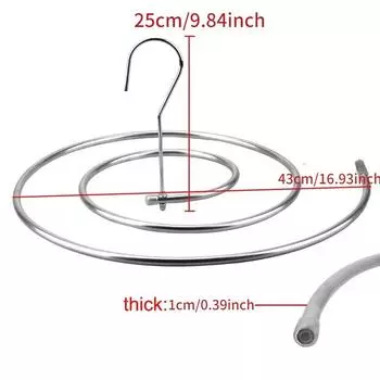 1 шт. круглая спиральная вешалка для простыней из нержавеющей стали вращающаяся сушилка экономит место вешалка для одеял на открытом воздухе дома балконная вешалка серебряный