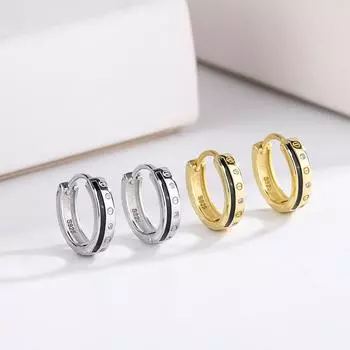 1 шт. Круглые серьги, попробуйте универсальные мужские и женские базовые застежки для ушей, нишевый дизайн, студенческие серьги, украшения для ушей
