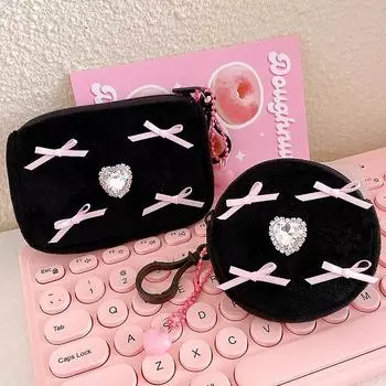 1 шт., круглый кекс, булочка, гарнитура, бант, кошелек, ключ, любовь, кошелек, сумка для карт, маленькая квадратная сумка для девочек в стиле балета