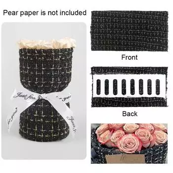 1 шт. Круглый материал для упаковки цветов, подарочная упаковка «все в одном», цветочная упаковка, твидовая рамка, формовочный лист, 35х20 см 1pc