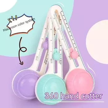 1 шт., круглый резак для бумаги, нож для бумаги, сделай сам, ручной работы, роторный круглый инструмент для резки бумаги розовый