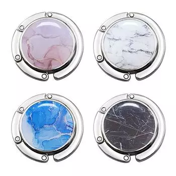 1 шт. круглый складной крючок для края стола винтажный складной кошелек сумка вешалка крючок держатель портативный органайзер для стола для домашнего офиса белый