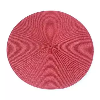 1 шт. круглый тканый нескользящий кухонный коврик для столовых приборов, нескользящий настольный коврик, кухонные аксессуары, украшение для дома, коврик, подстаканник 38cm коричневый