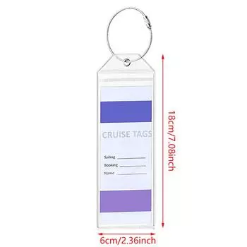 1 шт. Круизные бирки, держатели для багажных бирок для застежек-молний и стальных петель, толстый ПВХ