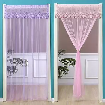 1 шт. кружевная отделка без перфорации с наклейкой для спальни, кухни, дома, лета, защиты от комаров фиолетовый