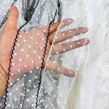 1 шт. кружевное украшение аксессуары для одежды повязка на голову ручной работы кружевная ткань праздничное украшение сделай сам цилиндр бант лента в горошек