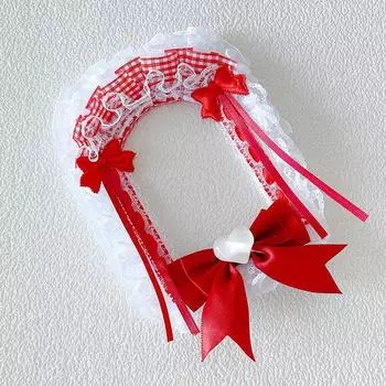 1 шт. кружевной держатель для карт для вечеринок, собраний, пластиковый прозрачный держатель для карт, держатель для карт ручной работы на выпускной, милый многоцветный