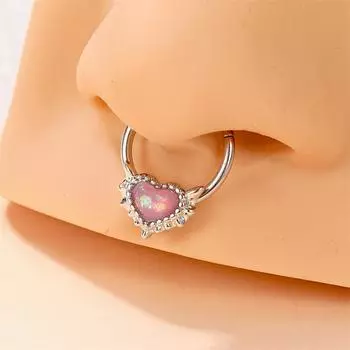 1 шт., кружево из нержавеющей стали, милое индивидуальное кольцо в носу, булавка для носа, ювелирные изделия для пирсинга лица, свидания, ежедневный подарок розовый