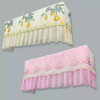 1 шт кружево вышитый цветок прозрачный двойной тюль дышащий настенный моющийся домашний декор A синий