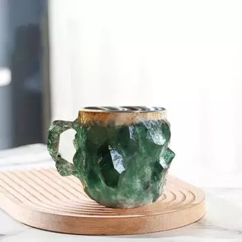 1 шт. кружка для питьевой воды с ручкой, кружка для питьевой воды, бытовая кружка для кофе из минерального стекла и смолы розовый