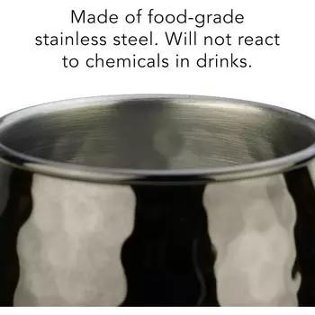 1 шт. Кружка Mule Mug Gunmetal Black Plated 18 унций Кружка из нержавеющей стали Double Jigger для охлажденных напитков и коктейлей 500ML чёрный