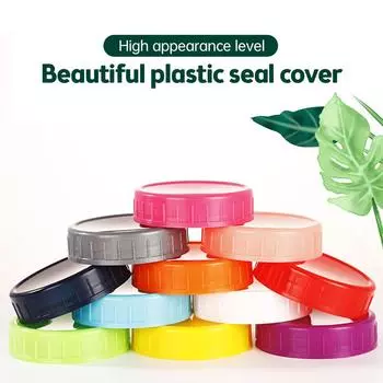 1 шт. Крышка для банки Мейсона с широким горлом и уплотнительным кольцом, прочные полипропиленовые крышки для хранения для стеклянной банки Мейсона 2,7 дюйма 86mm белый