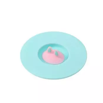 1 шт., крышка для чашек с защитой от пыли, крышки для кружек, силиконовые уплотнения для кошачьих ушей, многоразовые детали для посуды озеро синий