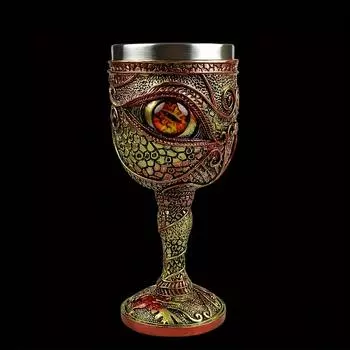 1 шт. Кубок Глаз Дракона Бокал Для Вина Из Нержавеющей Стали Ужас Мифический Дракон Бокал Для Шампанского Для Шотландского Бурбона Виски Коктейль Коньяк Водка Джин Текила Ли