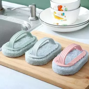 1 шт. кухонная губка щетка для чистки с ручкой многофункциональная мощная губка для ванной комнаты волшебная щетка моющие средства щетка для мытья посуды