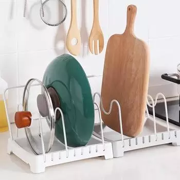 1 шт., кухонная кастрюля, крышка, подставка для крышки, подставка для ложки, домашнее хранение, подставка для суповой ложки, сливная стойка, кухонный органайзер, полка, инструменты, держатель для полотенец, полка белый