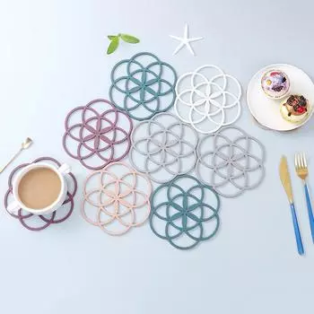 1 шт. кухонная креативная силиконовая изоляционная подкладка, утолщенная настольная кастрюля, миска, подкладка, анти-обжигающая, анти-тепловая HMKH YSXX розовый