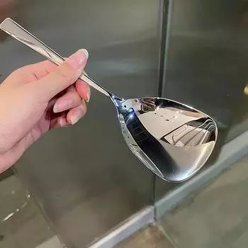 1 шт. кухонная обеденная тарелка суп рис западная общественная ложка большая из нержавеющей стали круглая треугольная сервировочная ложка для шведского стола