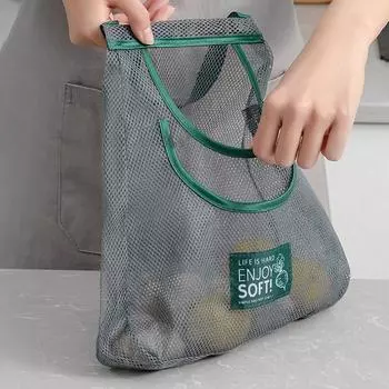 1 шт., кухонная полиэстеровая сумка, подвесная сумка, сетчатая сумка для хранения, многоцелевой лук большого размера 25x28cm белый