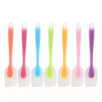 1 шт. кухонная силиконовая лопаточка для крема, лопаточка для выпечки, мини полупрозрачный термостойкий скребок, кухонная утварь, использование для блинов, омлетов красный