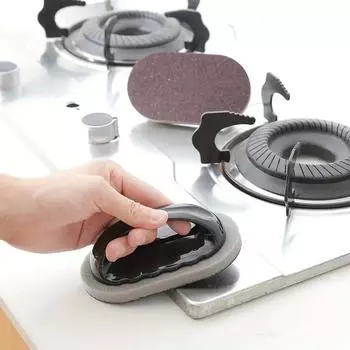 1 шт., кухонная волшебная губка, многофункциональная щетка для чистки губки, шлифовальный нож для сковороды, меламиновая губка, сильные щетки для обеззараживания коричневый