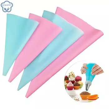 1 шт., кухонные гаджеты, крем, кондитерский мешок, аксессуары для выпечки, украшение торта «сделай сам», пищевые многоразовые кондитерские мешки из Евы blue25cm