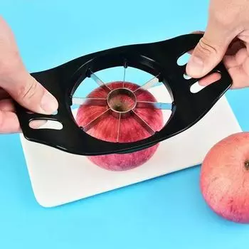 1 шт. кухонные гаджеты пластиковый резак для яблок из нержавеющей стали слайсер для фруктов разделитель для фруктов бытовой резак для удаления сердцевины резак для яблок чёрный