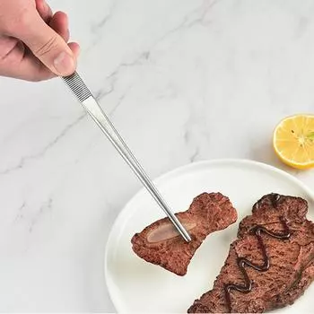 1 шт. Кухонные гаджеты Щипцы для барбекю Щипцы для еды Зажим для еды Пинцет из нержавеющей стали Зажим для барбекю Шведский стол Ресторан Инструменты