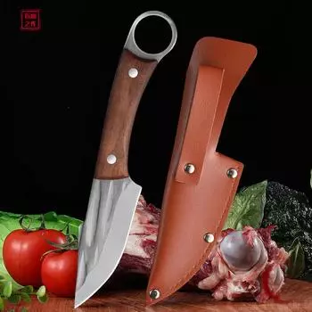 1 шт., кухонные ножи для чистки мяса из нержавеющей стали, нож для суши, нож для резки фруктов, уличный нож для обвалки, инструмент size 1