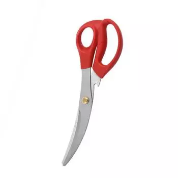 1 шт. Кухонные ножницы из нержавеющей стали - многоцелевые ножницы для морепродуктов для омаров, крабов, птицы и овощей - эргономичная ручка красный