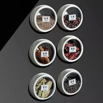 1 шт. кухонные принадлежности из нержавеющей стали банки для специй с магнитным основанием жестяная коробка для специй коробка для барбекю порошок