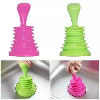 1 шт., кухонные сливные плунжеры для унитаза, раковина для ванны, инструмент для дноуглубительных работ, присоска, очиститель для унитаза, присоска, инструменты для ванной комнаты ярко-розовый