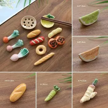 1 шт., кухонный держатель для палочек для еды, подставка для палочек для еды, форма фруктов, керамическая вилка, полка, орнамент, овощной B
