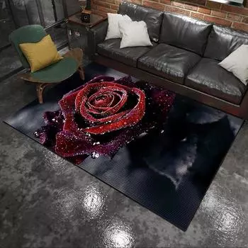 1 шт., кухонный ковер с цветами на день святого Валентина, кухонный коврик против усталости, водонепроницаемый нескользящий набор ковриков, коврик для бегуна, прикроватный коврик, впитывающий ковер 40*60cm