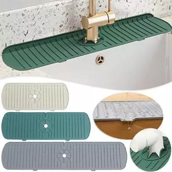 1 шт. кухонный кран брызгозащитный коврик силиконовый кран раковины брызгозащитный коврик губка дренажный коврик протектор столешницы гаджеты для ванной комнаты S белый