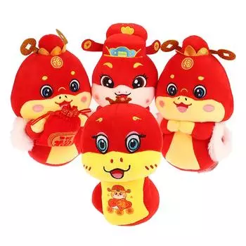 1 шт. кукла-талисман года змеи, украшение, зодиакальный знак змеи, китайский орнамент, подарок на год, плюшевая игрушка, фестиваль, аксессуары для самостоятельного изготовления 20cm