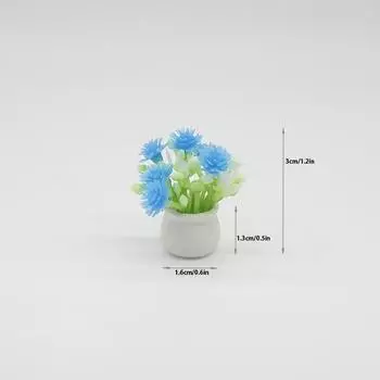 1 шт. Кукольные домики Яркие искусственные цветы Домашний декор Мини-цветочный горшок Украшение Авто Мини-цветочные горшки Праздничные подарки as the picture
