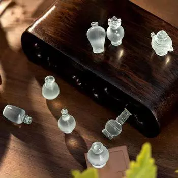 1 шт. кукольный домик, ледяной прозрачный антикварный флакон, фарфоровые украшения, кукольный домик, микроландшафтное украшение, аксессуары для самостоятельного изготовления