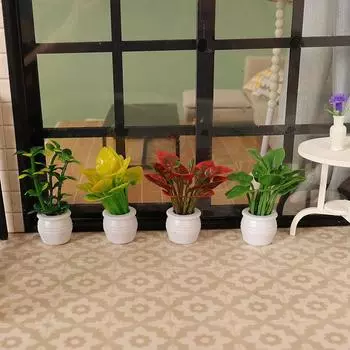 1 шт., кукольный домик, мини-модель растения, мини-зеленое растение в горшке, открытый пейзаж, цветочная клумба A2