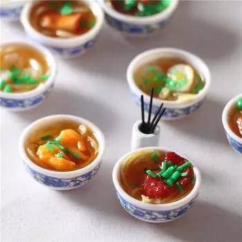 1 шт. кукольный домик миниатюра радом миска с палочками для еды игрушки декор аксессуары