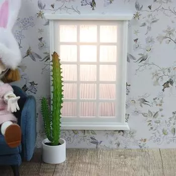 1 шт. кукольный домик миниатюрная оконная рама модель украшения окна кукольный домик 1/12 мини мебель игрушка