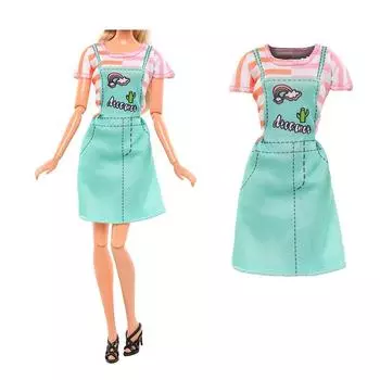 1 шт. кукольный домик миниатюрное кукольное платье короткая юбка блузка летняя одежда одежда для кукол 30 см одежда