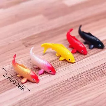 1 шт. кукольный домик миниатюрный имитация кои золотая рыбка чаша модель DIY аксессуары игрушки кукольный домик наклейки A2