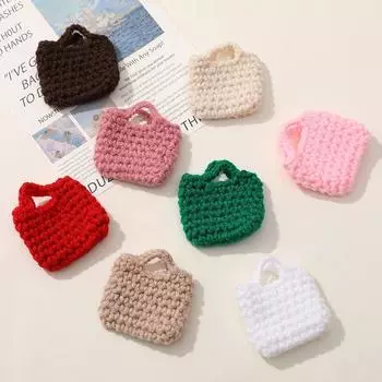 1 шт. кукольный домик миниатюрный милый ручной работы вязаная крючком пряжа сумочка кукла мини сумка через плечо модель украшения аксессуары детские игрушки хаки