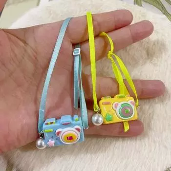 1 шт. Кукольный домик с разноцветной лентой, мини-модель камеры, симпатичная мини-сумка через плечо, аксессуары для кукол, отличный способ подобрать одежду жёлтый